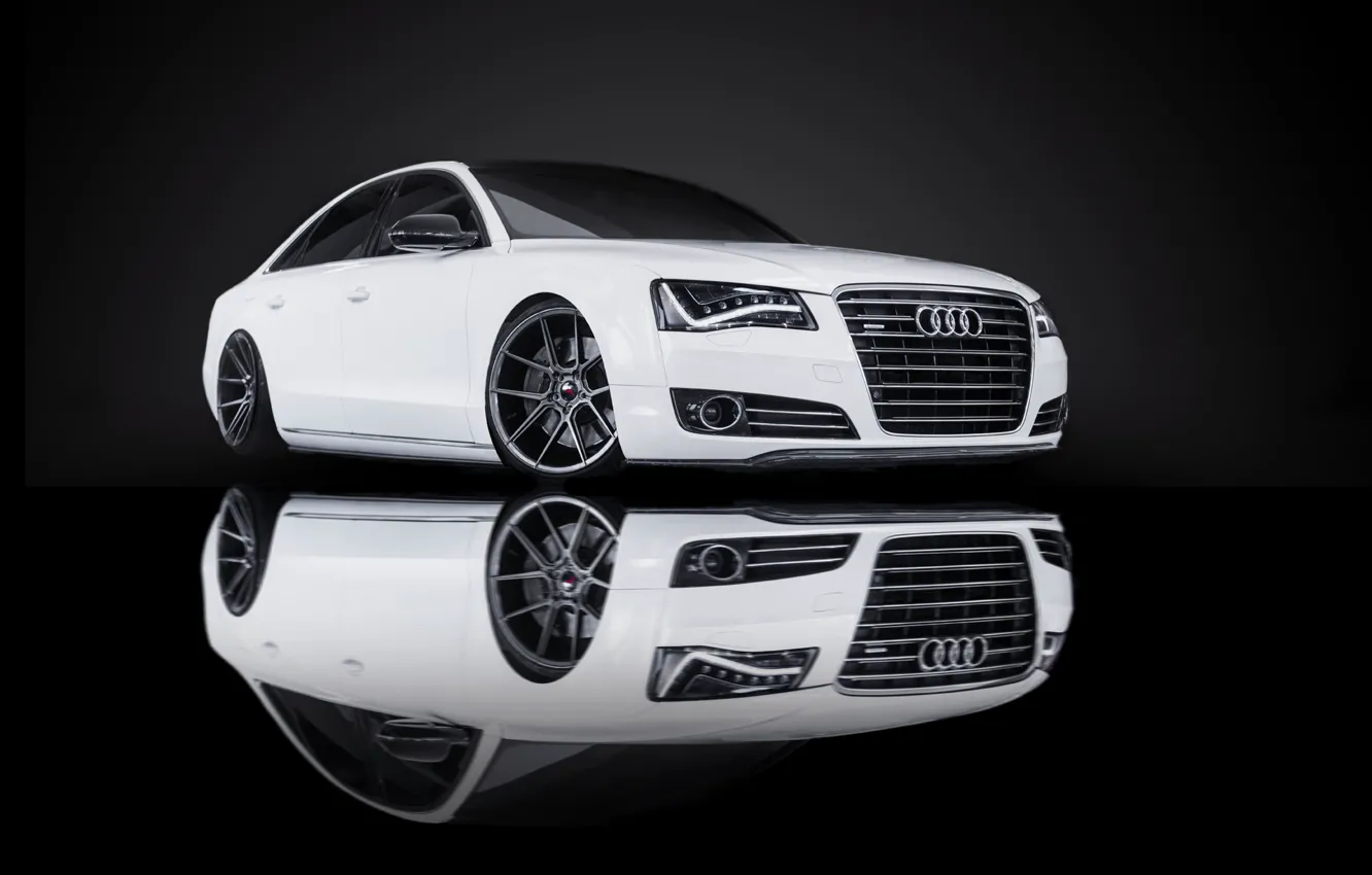 Photo wallpaper Audi, White, Reflection, VAG, MatrixLED