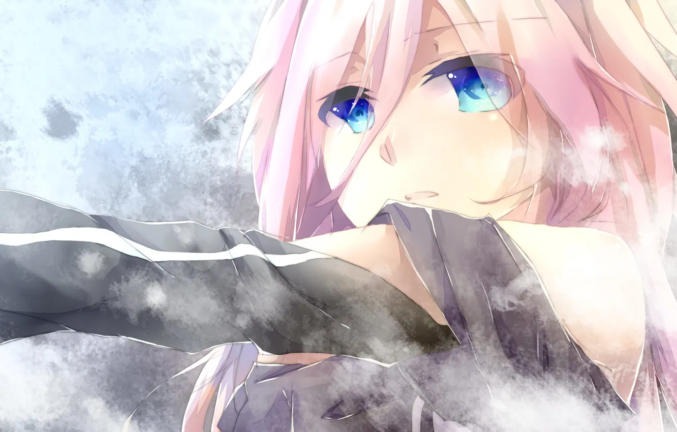 Photo wallpaper eyes, girl, face, art, vocaloid, eqf, sanjyunana