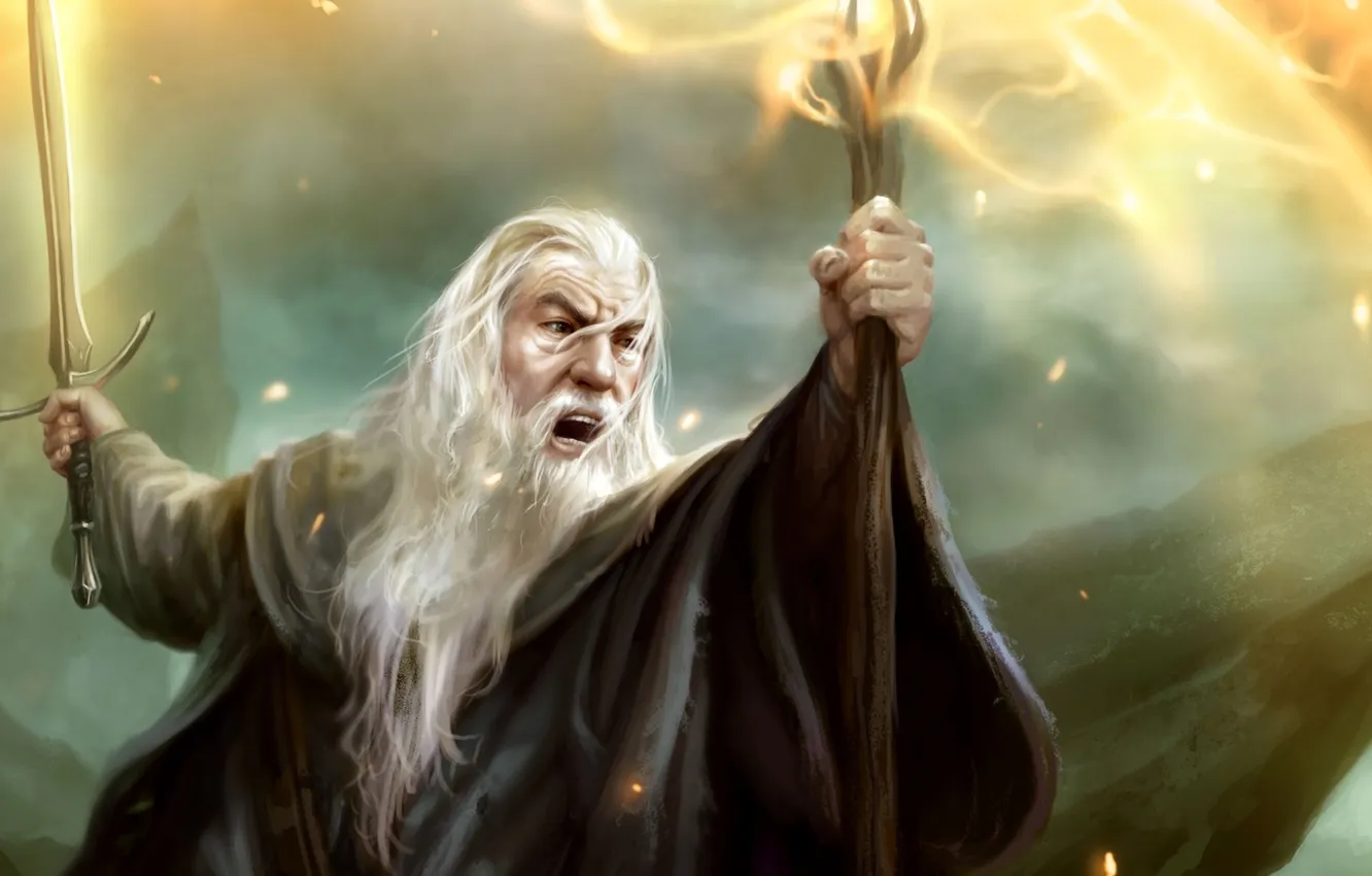 Photo wallpaper Gandalf, Ian McKellen, Ian McKellen, Guardians Of Middle-Earth, Guardians of Middle Earth