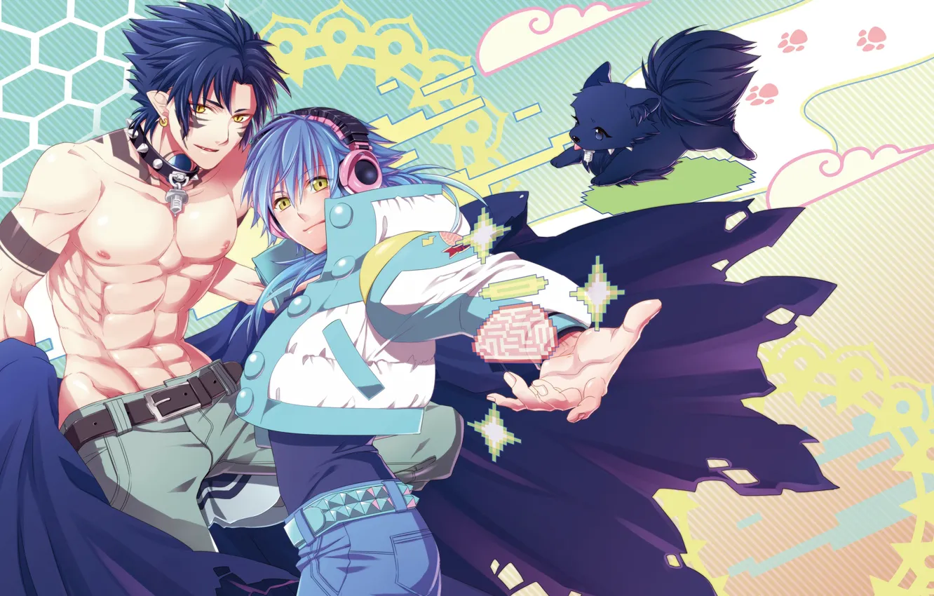 Photo wallpaper guy, DRAMAtical Murder, Dramatic murder, Anime game