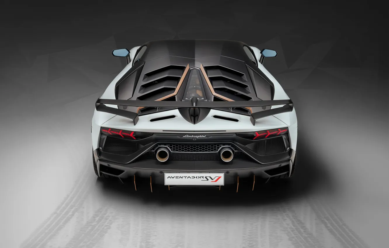 Photo wallpaper Lamborghini, supercar, rear view, 2018, Aventador, Aventador SVJ, The CONDOMINIUM 63