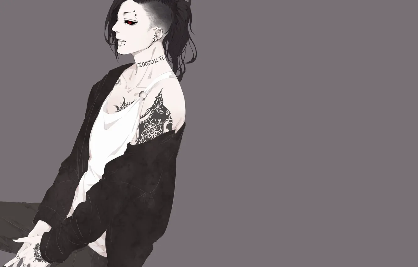 Photo wallpaper tattoo, guy, Gul, Tokyo Ghoul, Tokyo Ghoul, Uta