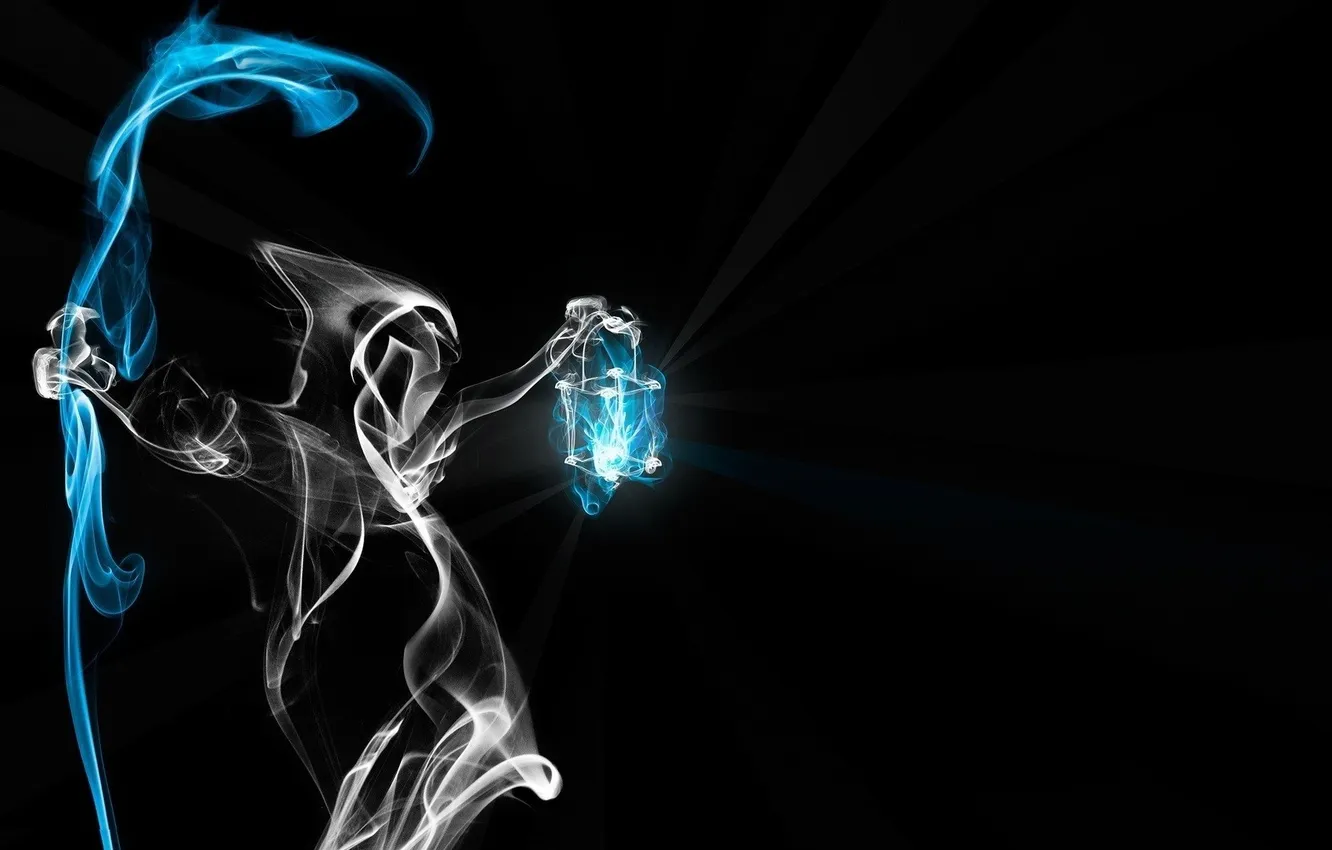 Photo wallpaper light, smoke, death, ArtStation