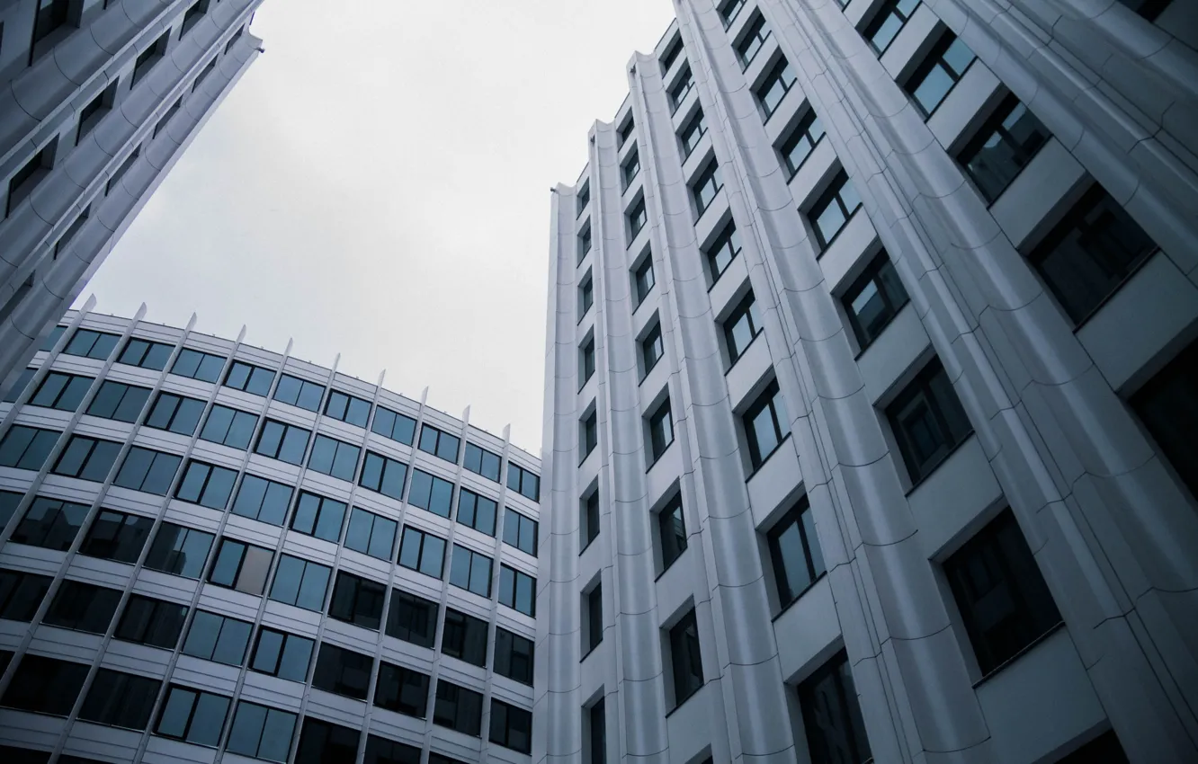 Photo wallpaper grey, Moscow, Big City, Russia, windows