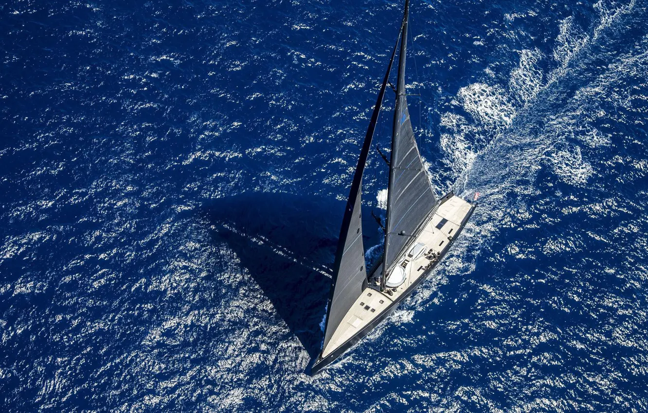 Photo wallpaper sea, the way, yacht, sails, BLACK SAIL, Yacht Wealth Club