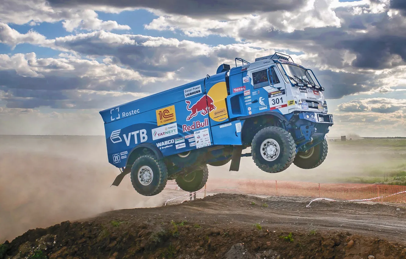Photo wallpaper Sport, Speed, Truck, Race, Master, Russia, KAMAZ, KAMAZ