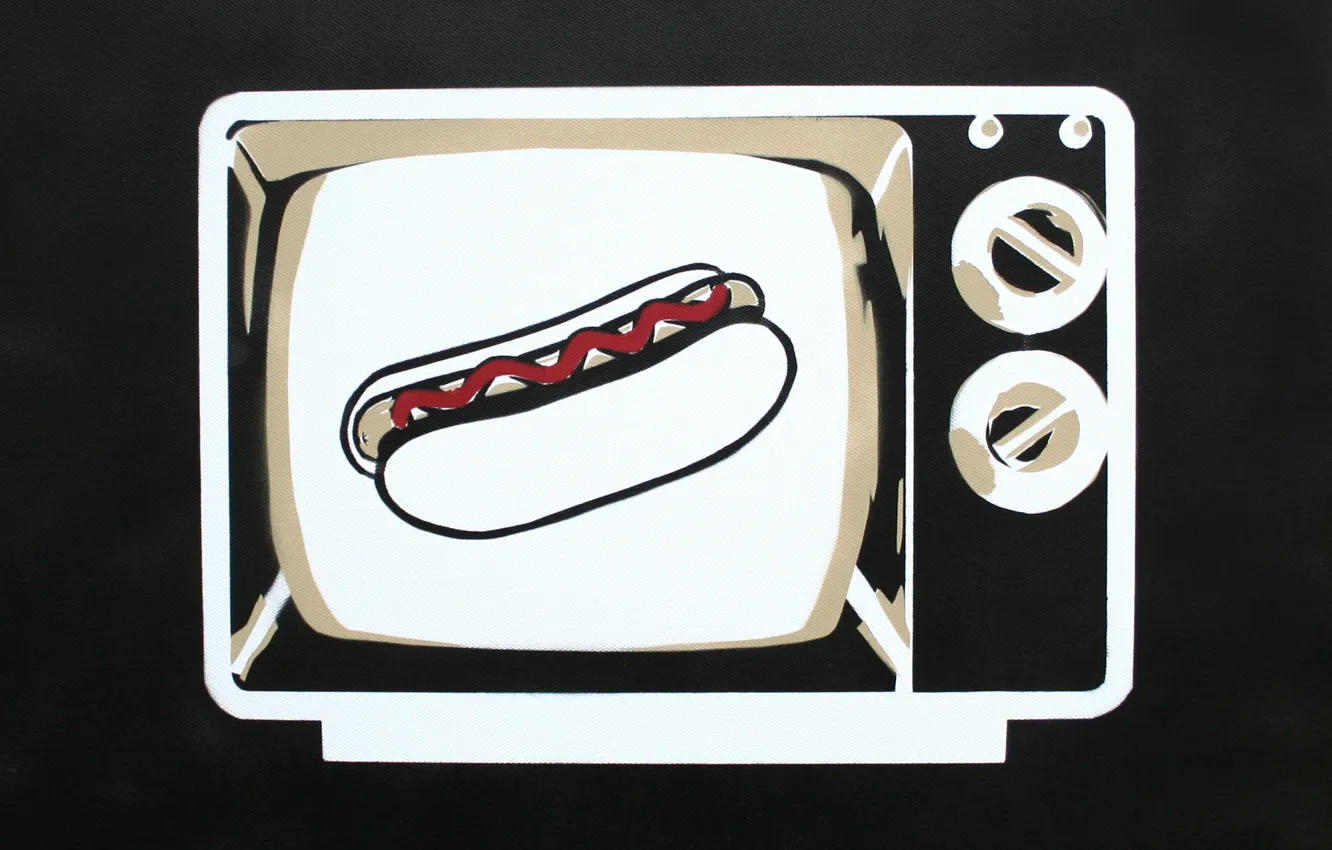 Photo wallpaper TV, hot dog, Nick Gentry, HD TV