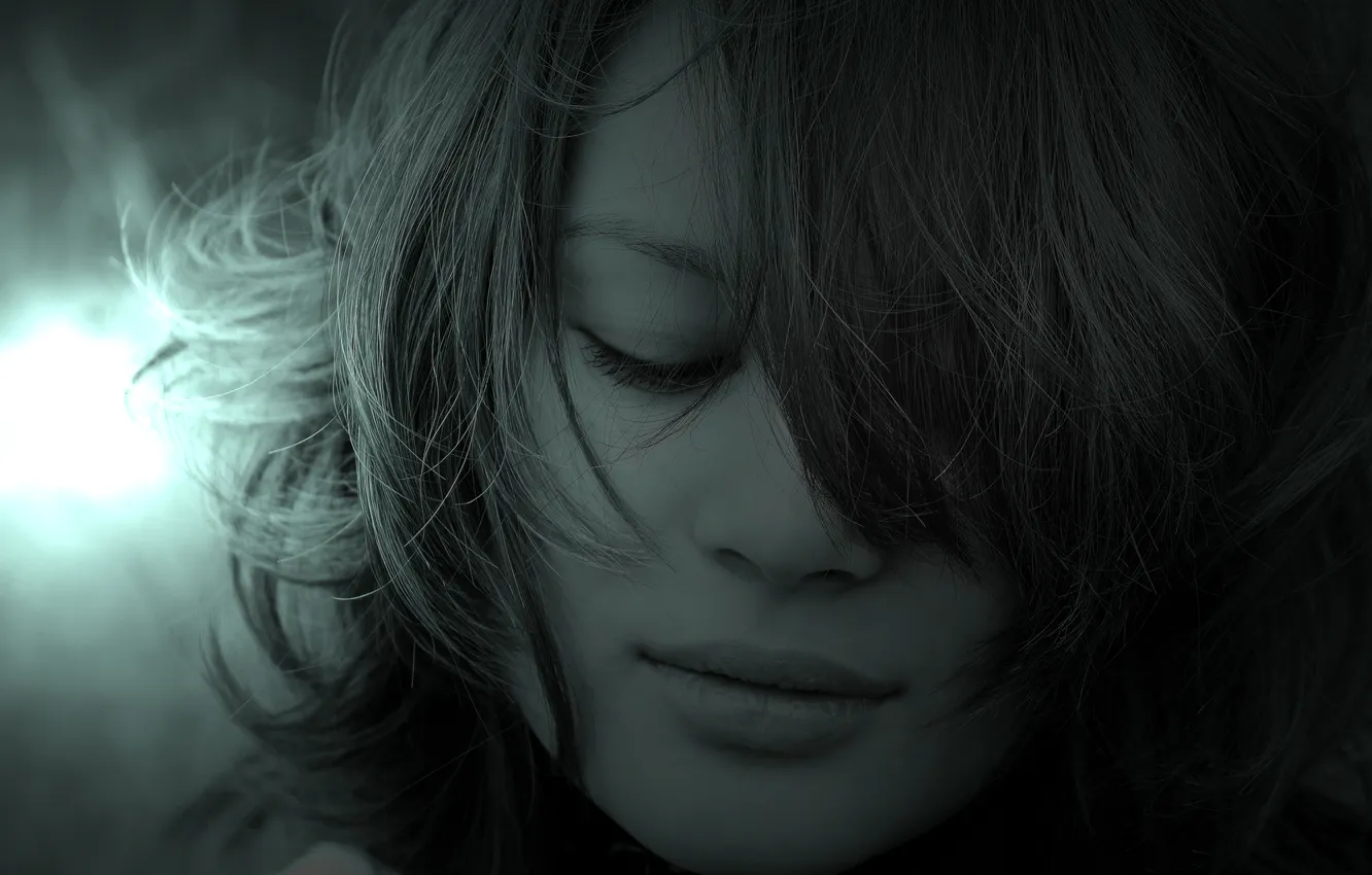 Photo wallpaper girl, light, portrait