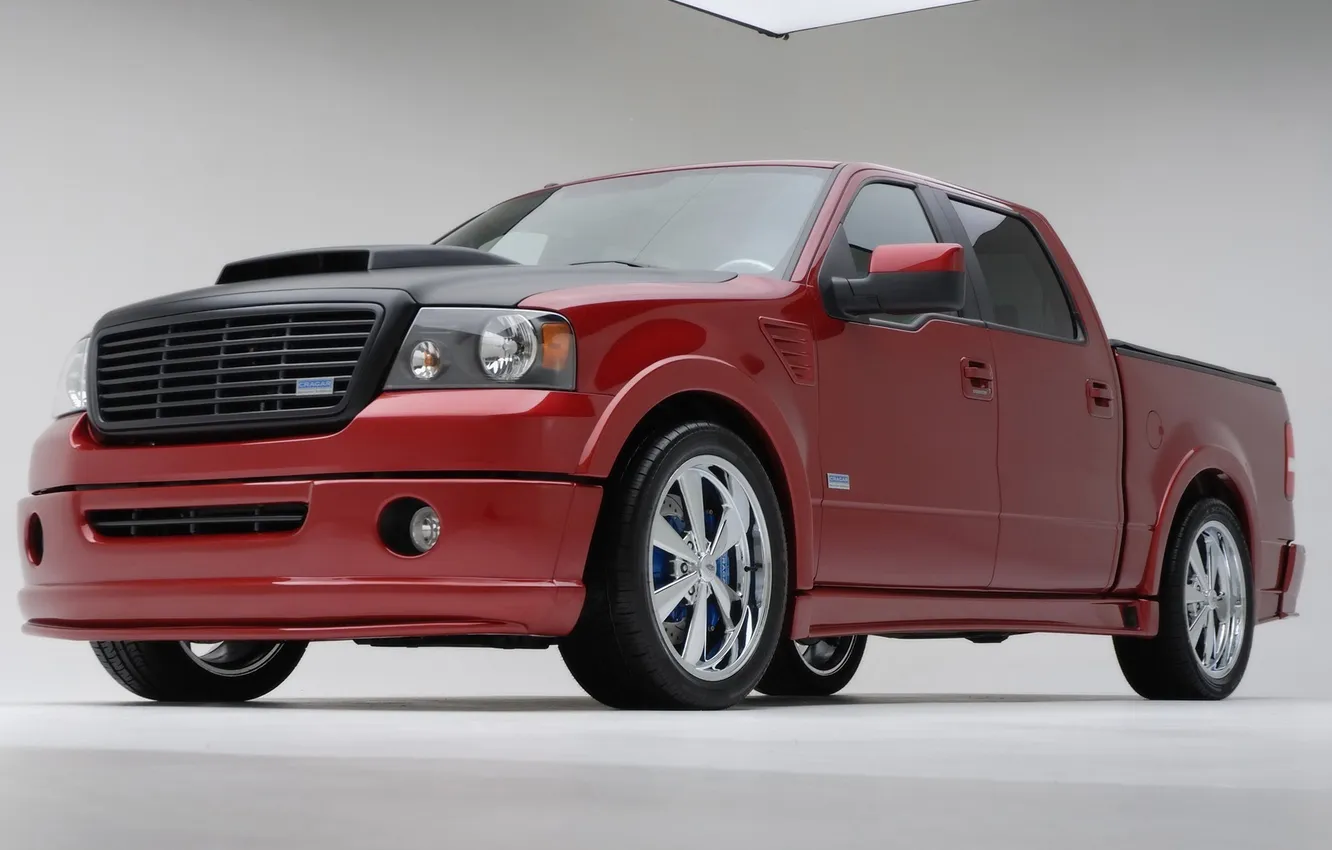 Photo wallpaper red, Ford, power, patency