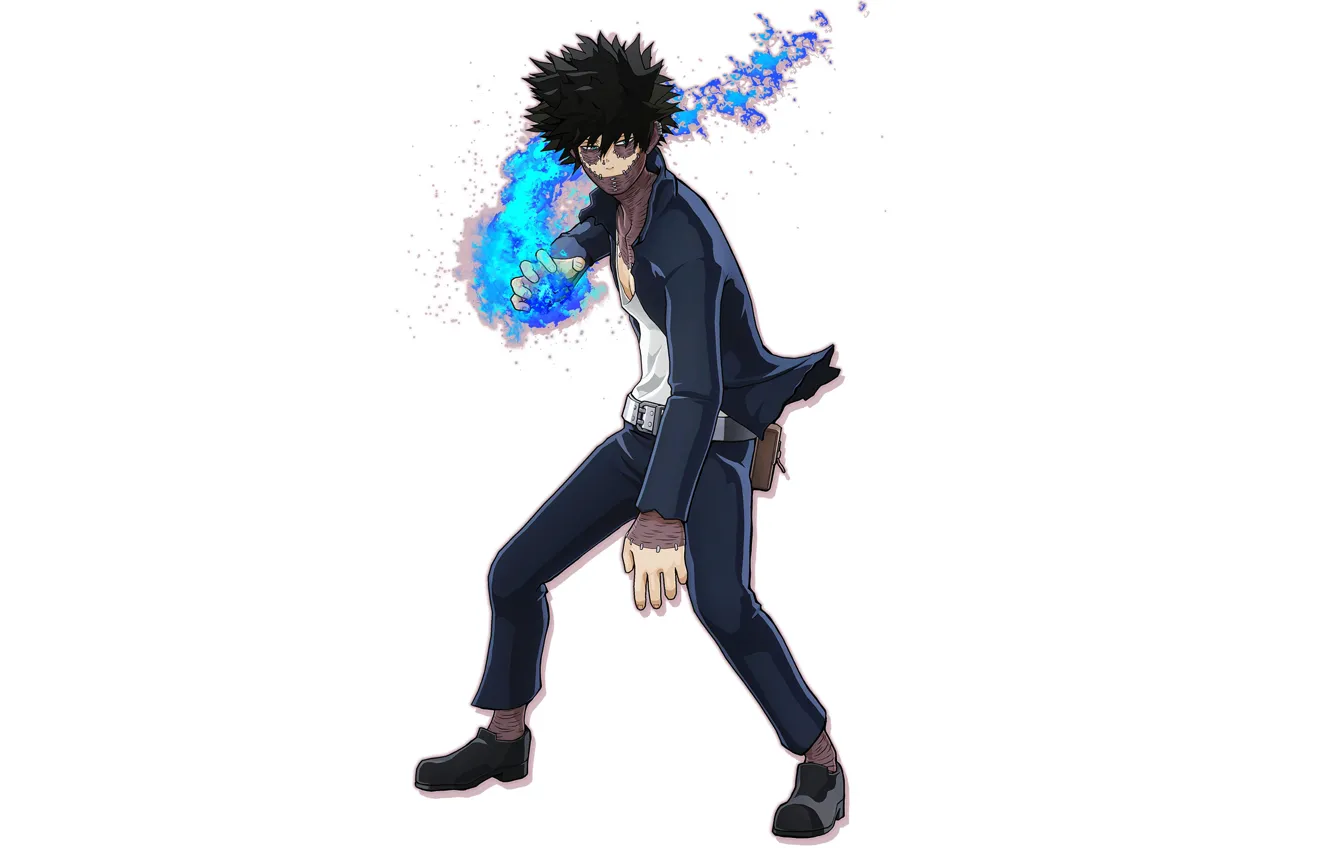 Photo wallpaper flame, anime, guy, Boku no Hero Academy, My heroic academia