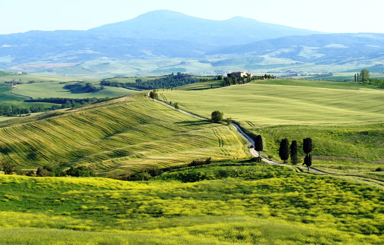 Photo wallpaper Italy, Italy, Tuscany, Toscana, Pienza, Pienza, Terrapille