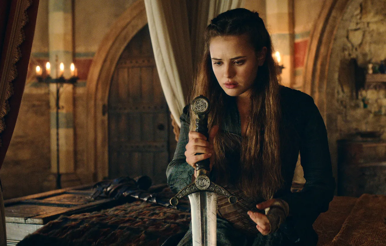 Photo wallpaper girl, sword, frame, fantasy, the series, Katherine Langford, Catherine Langford, Cursed