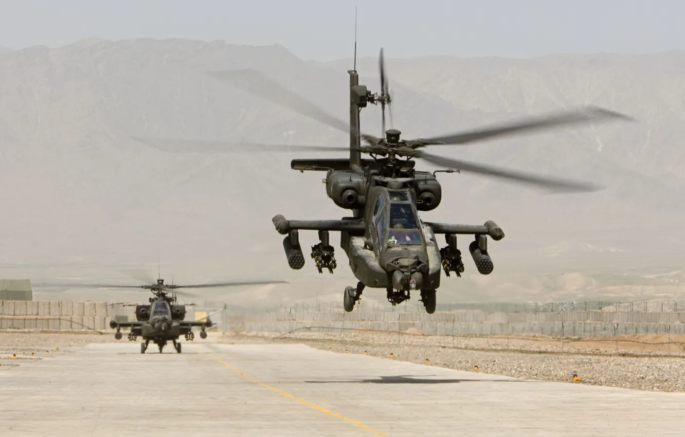Photo wallpaper us air force, weapon, helicopter, Apache, AH-64 Apache, us army, AH-64, machine gun