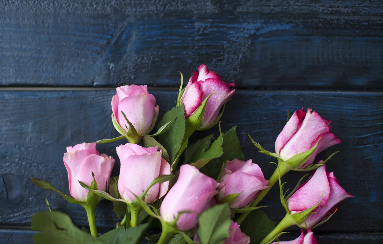 Photo wallpaper bouquet, pink, bouquet, roses