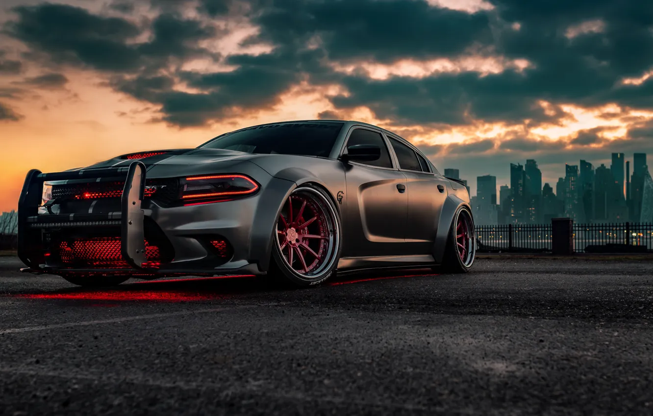 Photo wallpaper Dodge, Charger, Hellcat, Enforcer, Dodge Charger Hellcat Enforcer