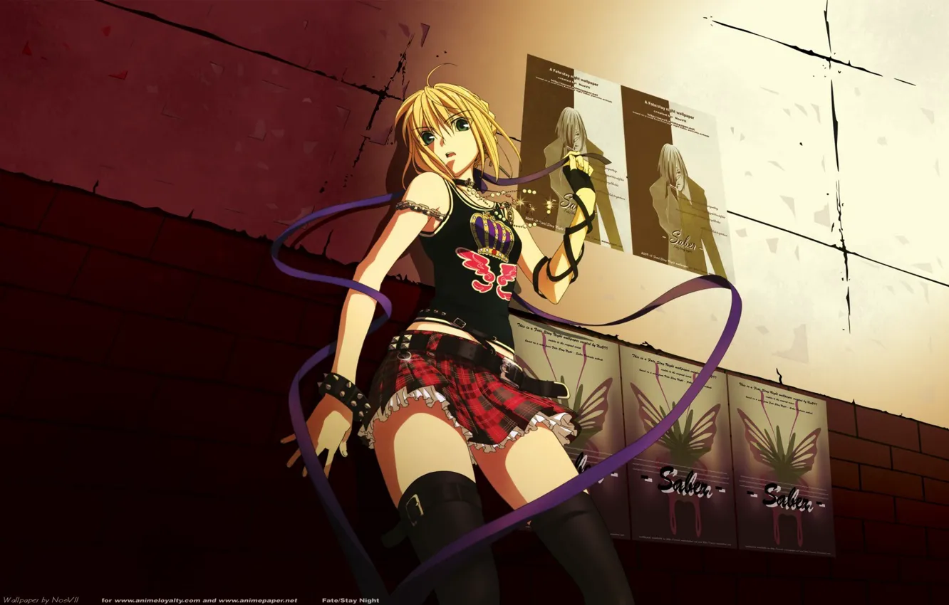 Photo wallpaper saber, fate stay night, Night to die to survive