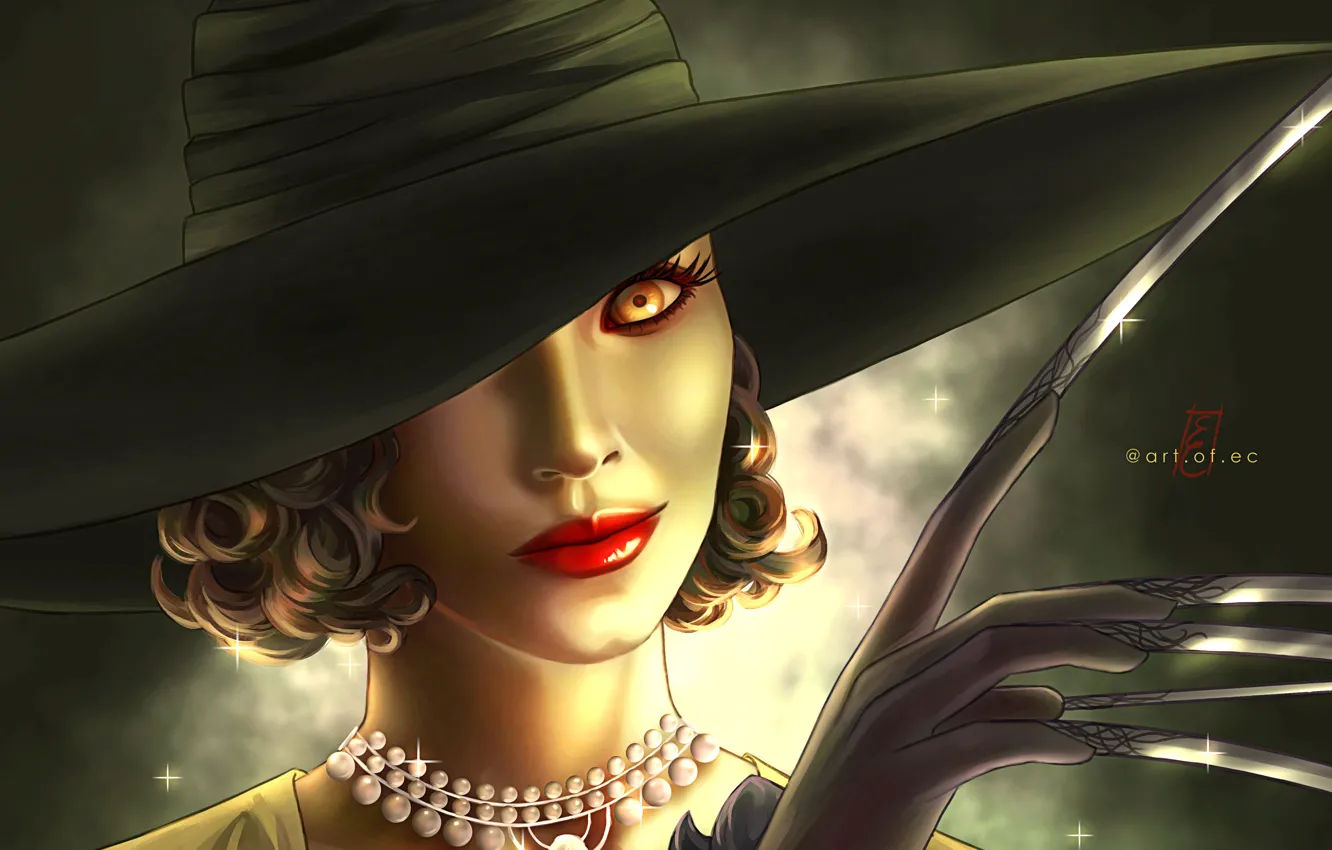 Photo wallpaper Resident Evil Village, Alcina Dimitrescu, Lady Dimitrescu