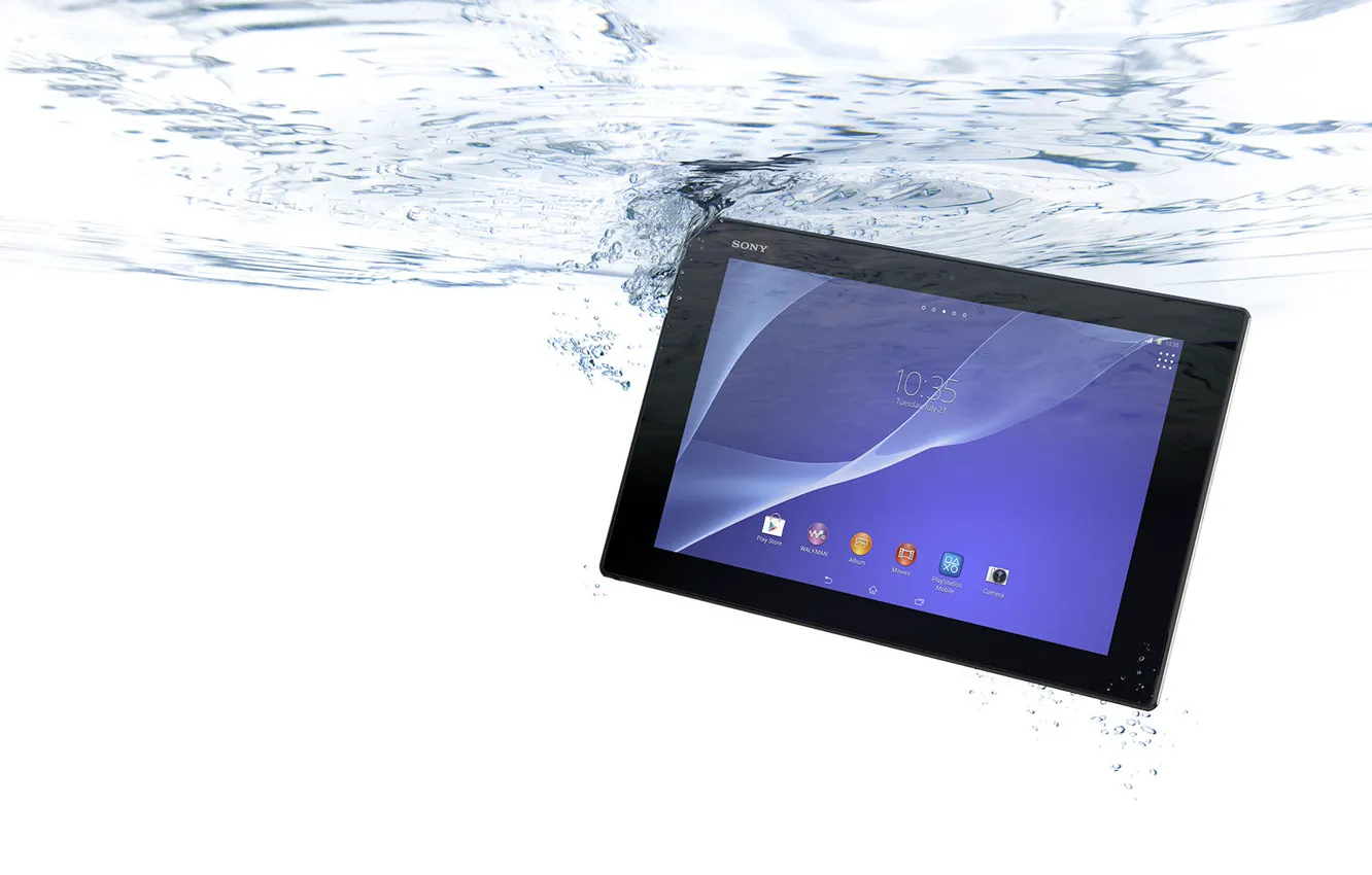 Photo wallpaper Water, Bubbles, Sony, Water, Tablet, Xperia, Tablet, Tablet
