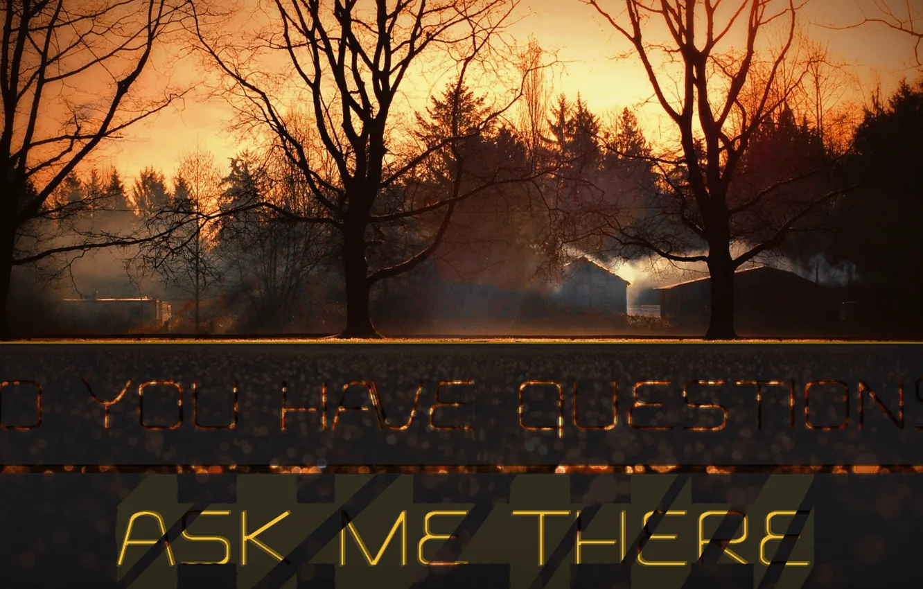 Photo wallpaper autumn, house, autumn, orange, good, cool, Zero, ask