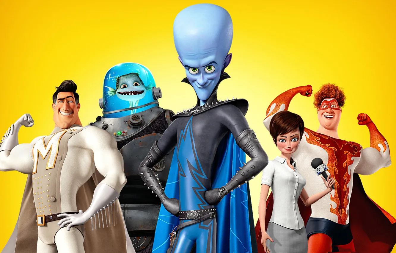 Photo wallpaper cartoon, hero, megamind