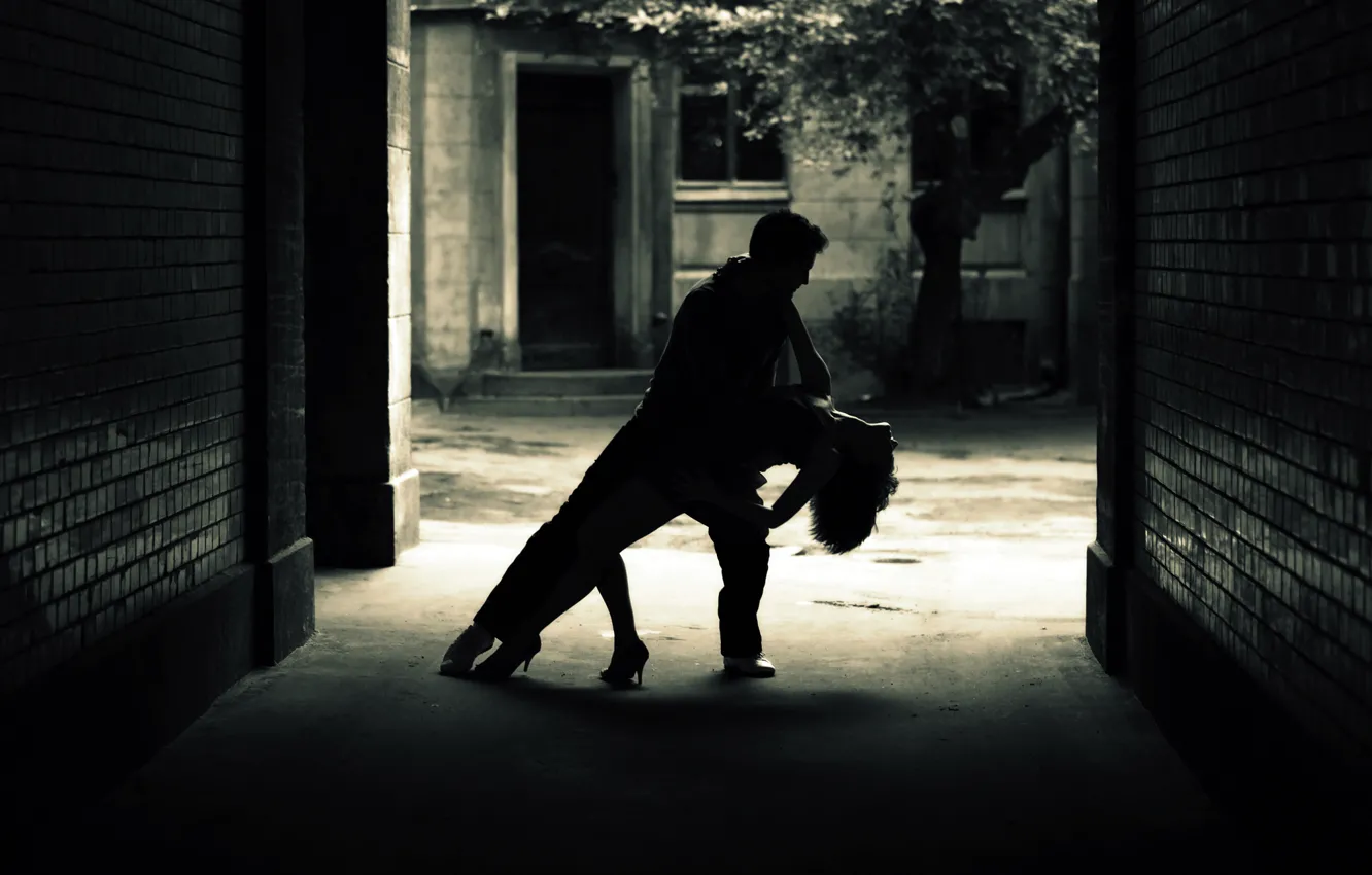 Photo wallpaper girl, pose, dance, pair, guy, entrance