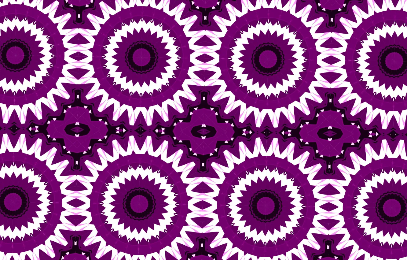 Photo wallpaper white, flowers, pattern, purple
