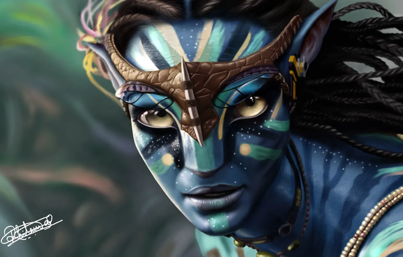 Photo wallpaper Avatar, Neytiri, Avatar, The film, Neytiri, Zoe Saldana