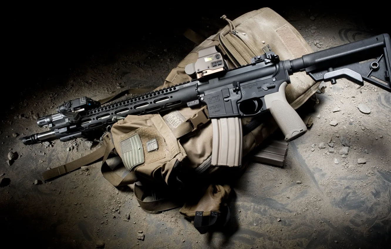 Photo wallpaper weapons, rifle, Rifle, BCM, bag, Precision, MK2, Recce18