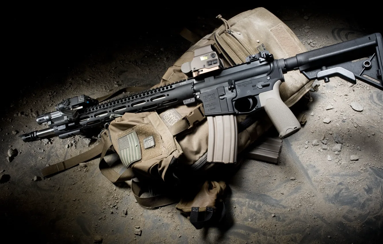 Photo wallpaper weapons, rifle, precision, rifle, BCM, bag, MK2, Recce18