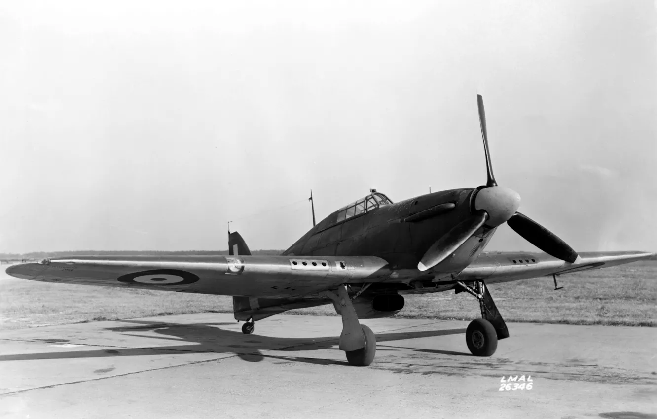 Photo wallpaper Hawker Hurricane, British fighter, Hurricane