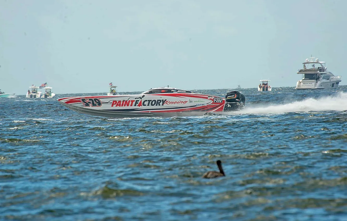 Photo wallpaper race, boat, speed