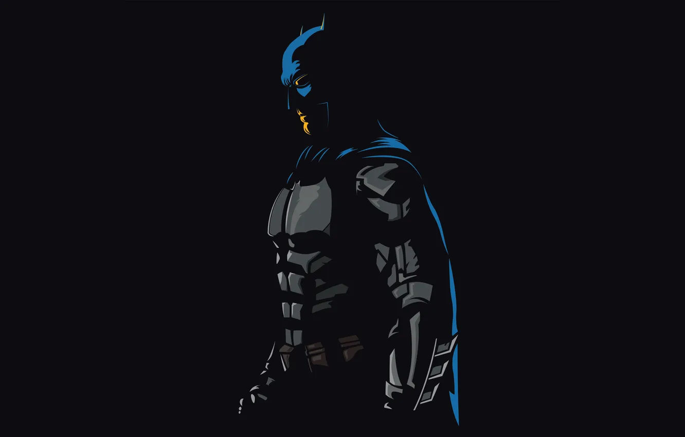 Photo wallpaper fiction, mask, art, costume, Batman, black background, Batman, comic