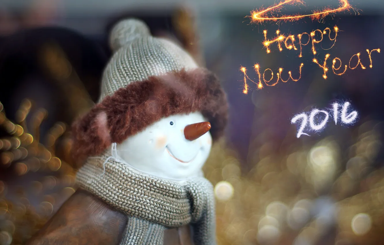 Photo wallpaper holiday, toy, snowman