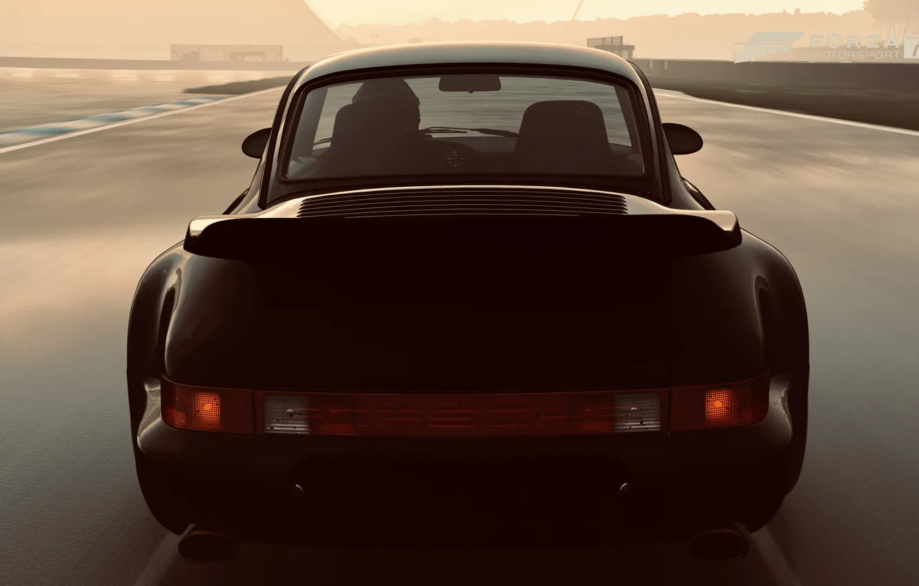 Photo wallpaper HDR, 911, Porsche, game, rain, Turbo, Porsche 911 Turbo, FM7