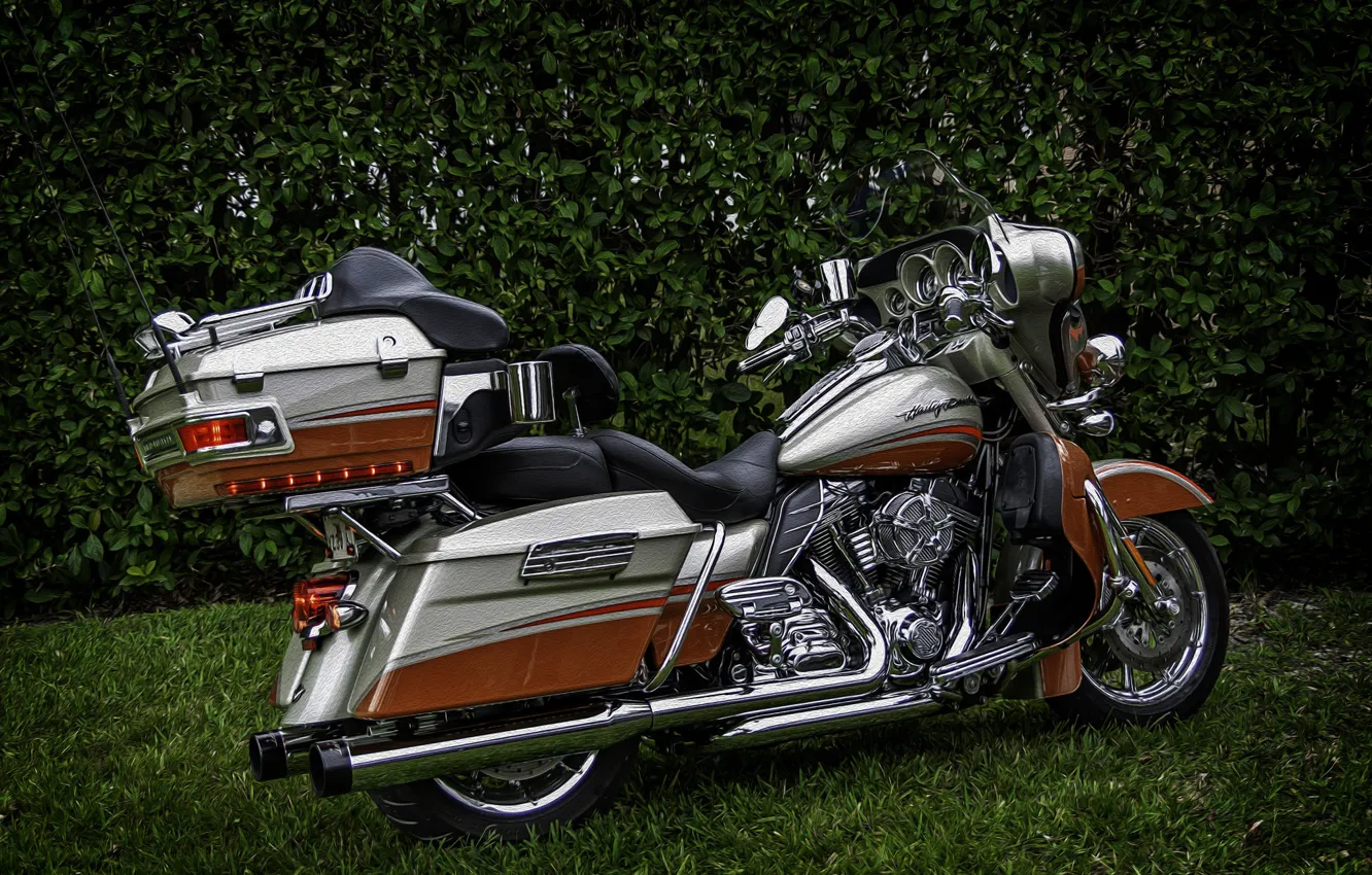 Photo wallpaper design, Harley, bike, Ultra Classic