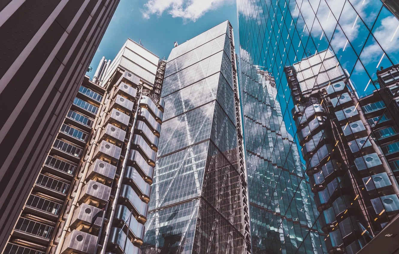 Photo wallpaper London, Leadenhall Street, Reflected