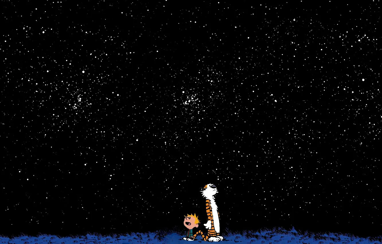 Photo wallpaper figure, art, Calvin Hobbes