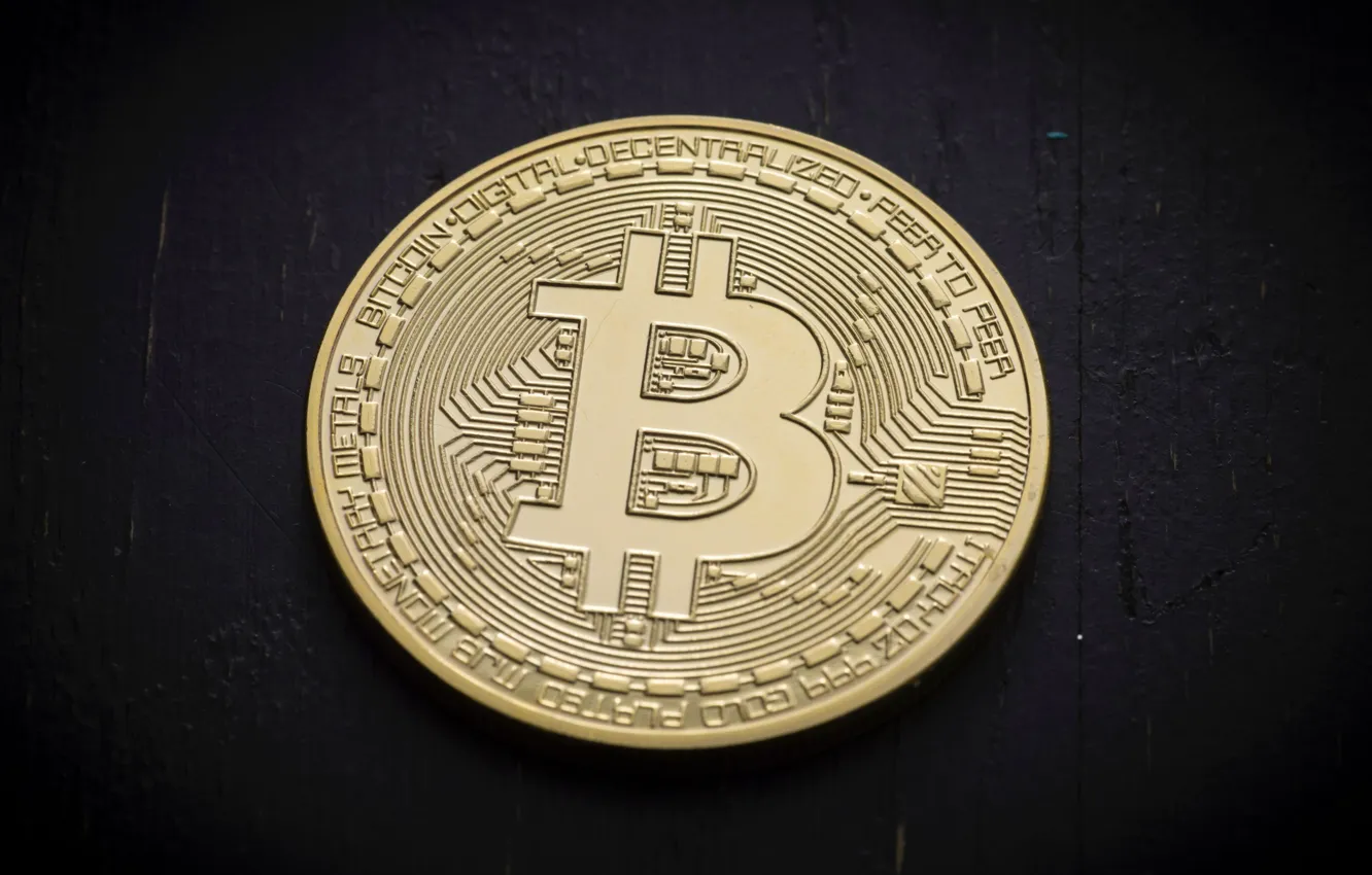 Photo wallpaper background, black, black, coin, fon, coin, bitcoin, bitcoin
