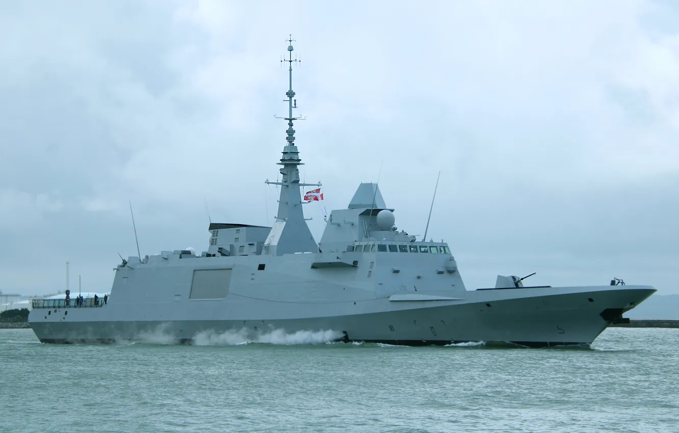 Photo wallpaper frigate, normandie, French Navy, FREMM