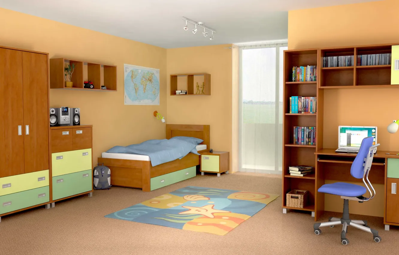 Photo wallpaper design, style, room, interior, children's