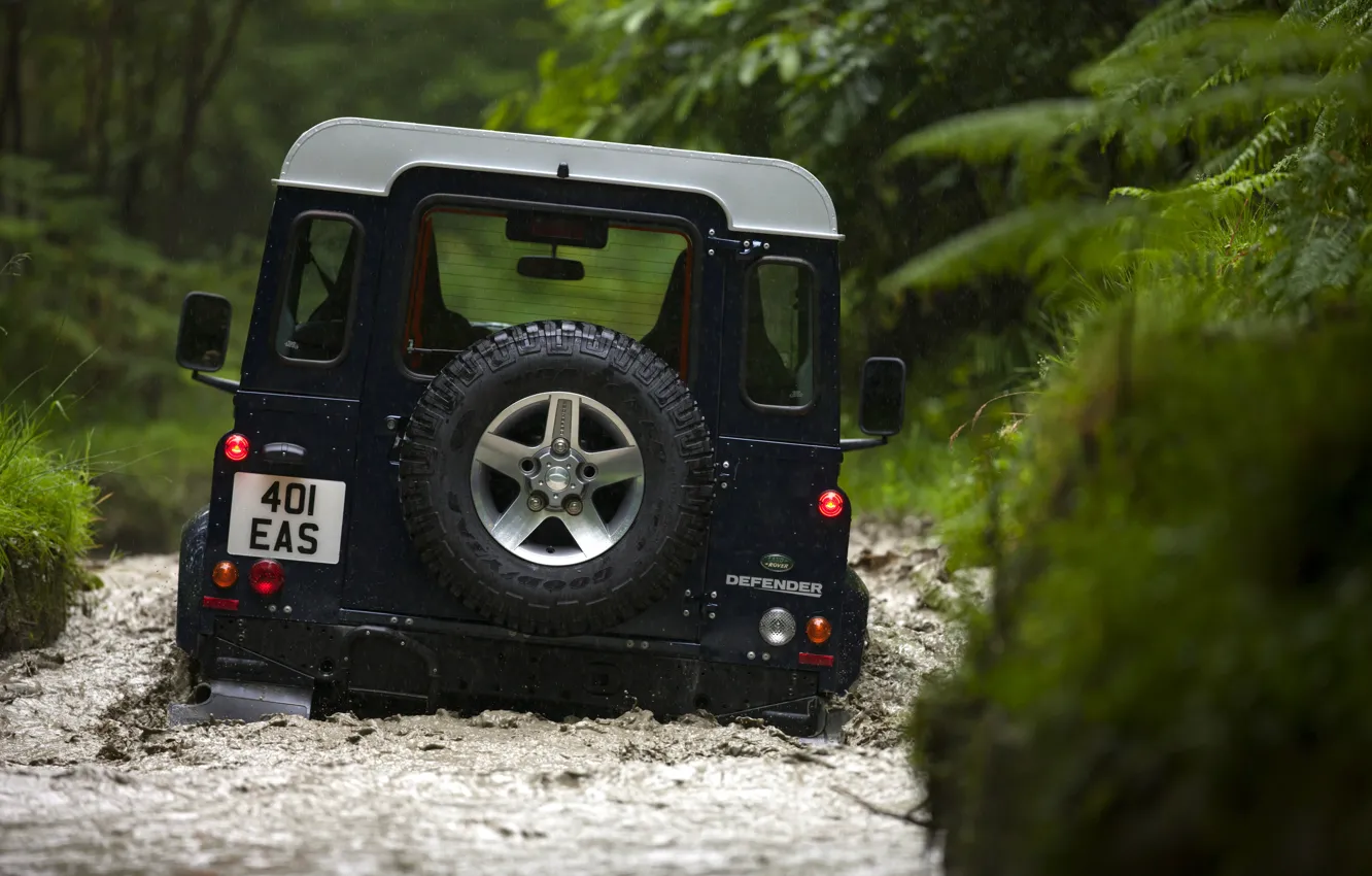 Photo wallpaper back, Land Rover, Defender, 2013, Defender 90