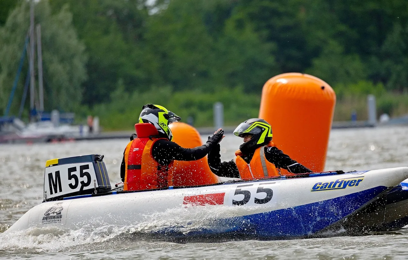 Photo wallpaper race, boat, speed