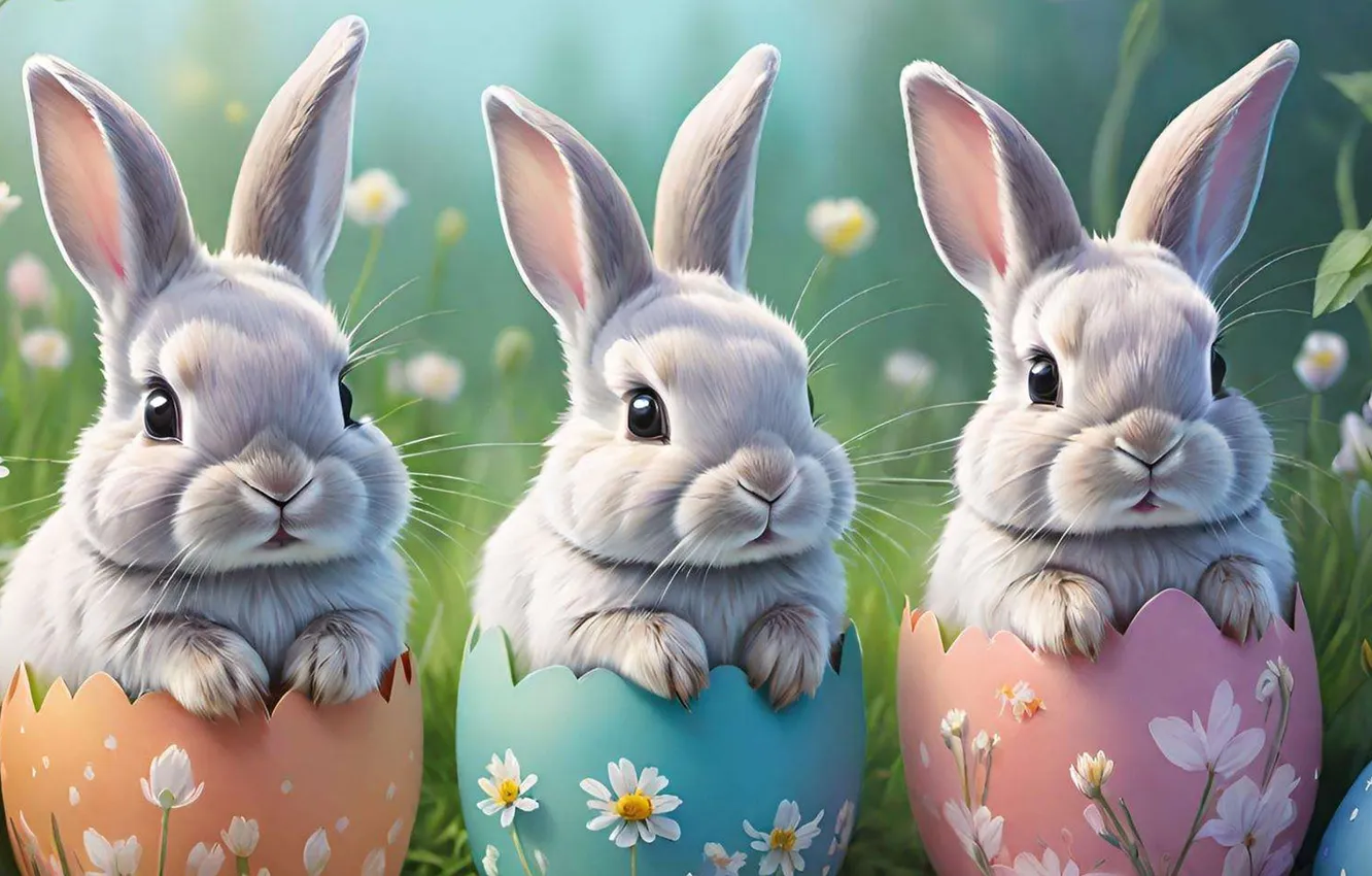 Photo wallpaper figure, rabbit, Easter