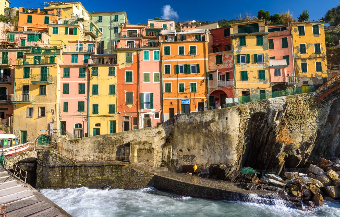 Photo wallpaper home, Liguria, Italy, Riomaggiore