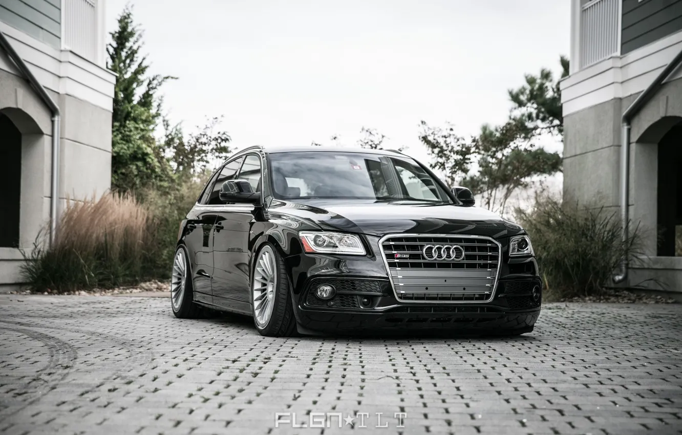 Photo wallpaper Audi, audi, wheels, black, jdm, tuning, front, face