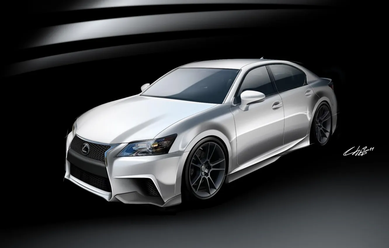 Photo wallpaper Lexus, 2011, Sport, SEMA, GS F, show