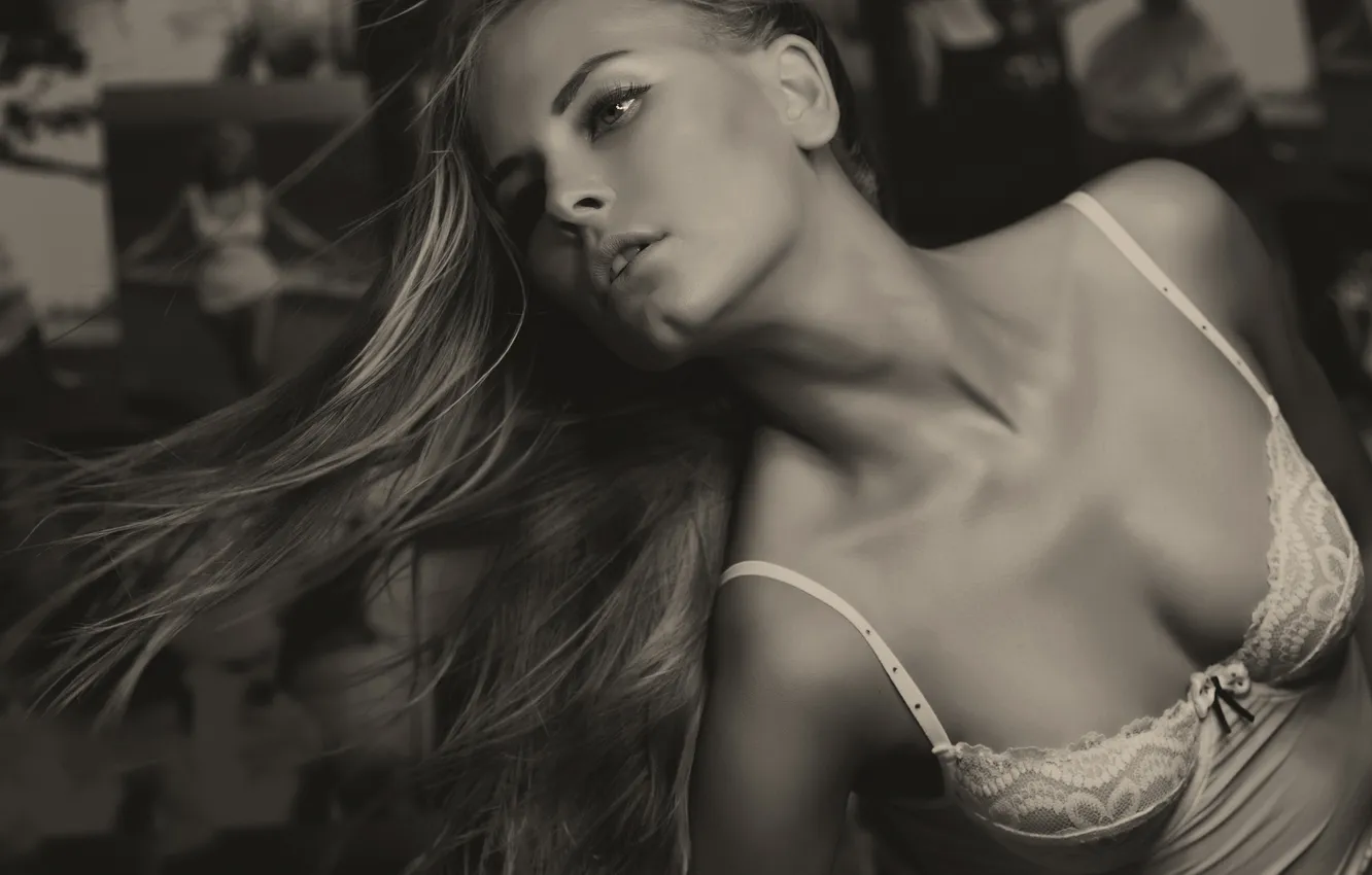 Photo wallpaper chest, hair, Nastya, Nastia