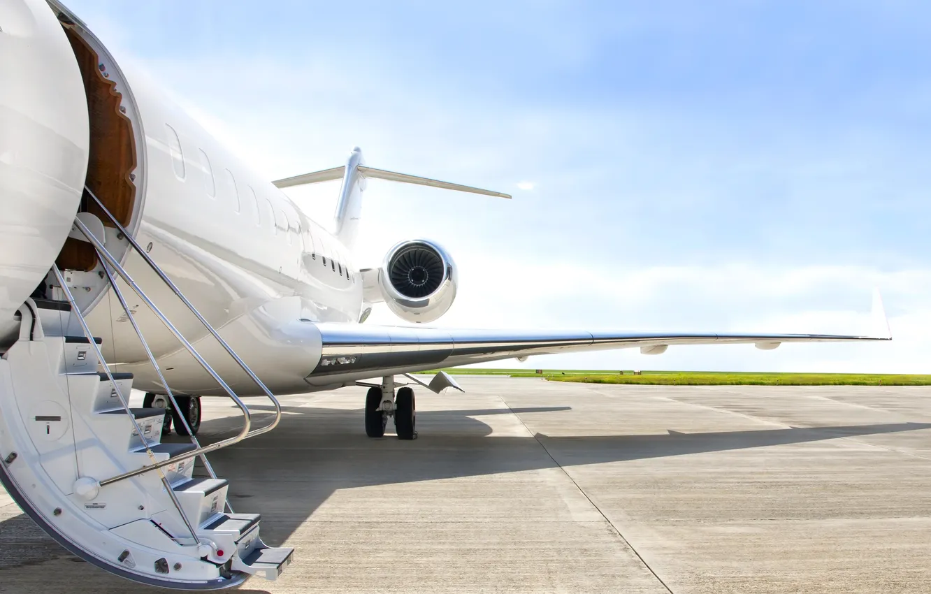 Photo wallpaper wings, stairs, turbine
