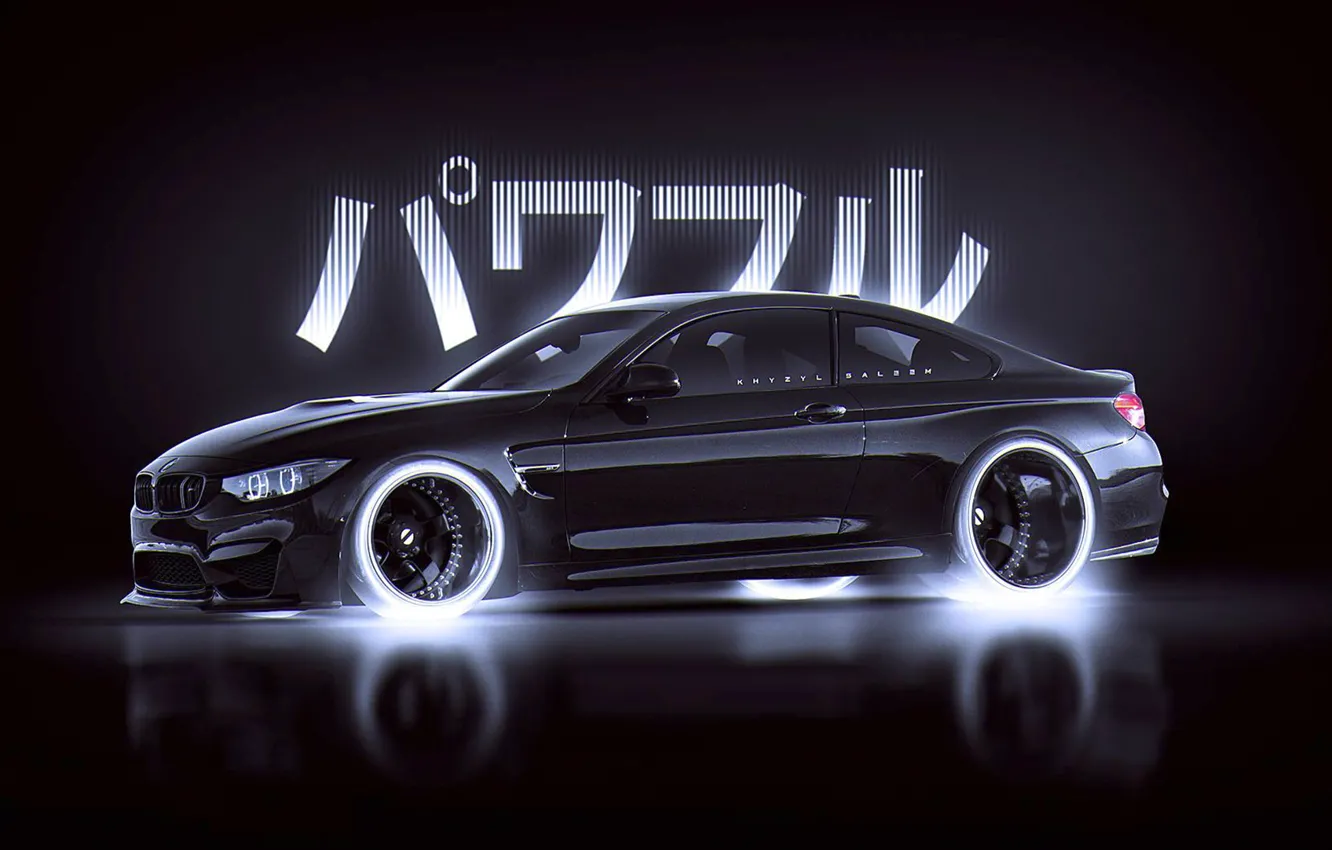 Photo wallpaper BMW, Japan, Car, Black, Style, by Khyzyl Saleem, M4