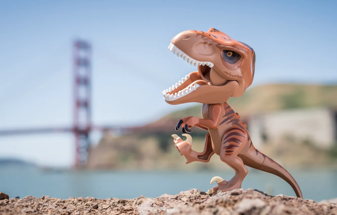 Photo wallpaper background, toy, dinosaur, t-rex